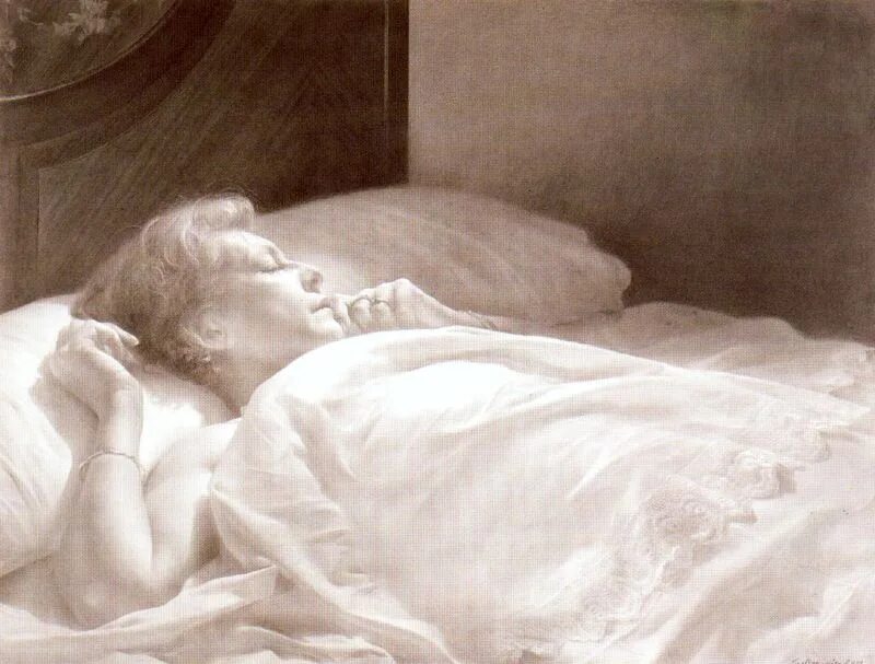 Сон быть описанным. Картина сон 1871. картинки описывающий сон. спящая дженни картина. картина спящая девочка.