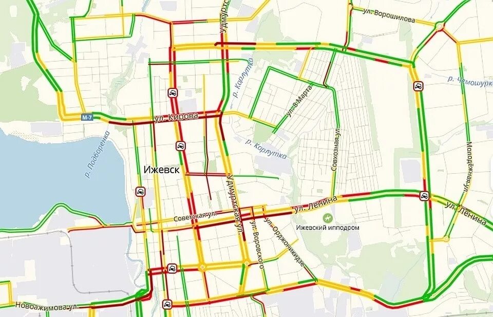 Пробки Ижевск. Пробки в Ижевске 10 баллов. Заторы в городе Ижевске.