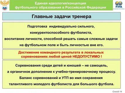 Задачи тренера