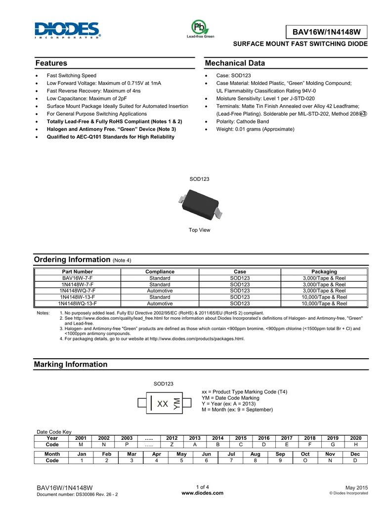 Диод datasheet. Диод 1n4148w Datasheet. SMD диод 4148 даташит. Диод 1n4148 даташит. SMD диод m7 Datasheet.