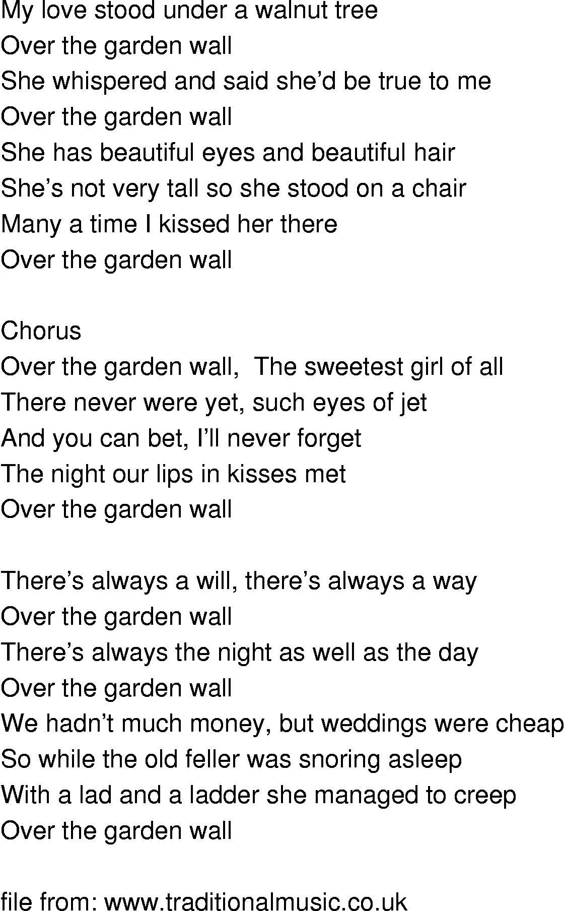 Стен перевод песни. Over the Garden Wall Lyrics. The Garden песни. Песня over the Wall. Over and over песня.