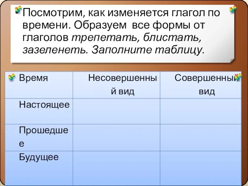 Образуйте все формы времени глаголов. Образовать все формы глагола русский язык. как изменяются глаголы. образовать все формы глагола утешать утешить. как изменить глагол.