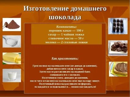 Как сделать шоколад из какао рецепт