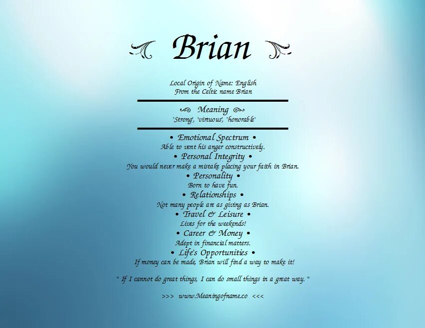 Brain name. Брайан имя. Происхождение имени Брайан. Behind the name. Кличка на имя Брайан.