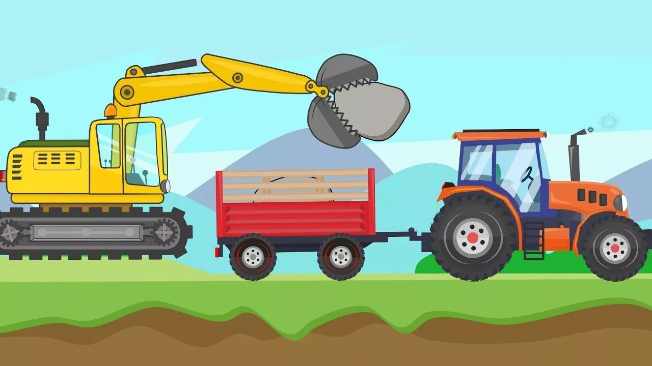 про машинки трактора для малышей
