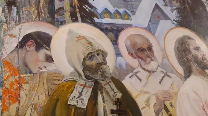 князь владимир святославович красное солнышко. священная русь. воины причащаются. илья глазунов святая русь. русь святая православная.