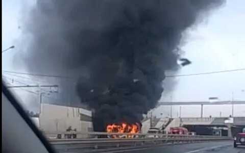 Рязань сгорел троллейбус