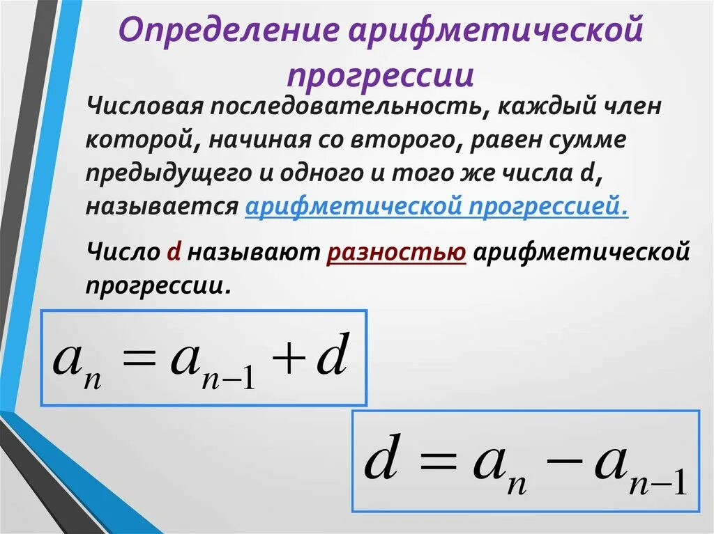 Первый элемент арифметической прогрессии