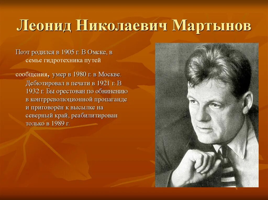 Какие известные люди жили в челябинской области. Л.Н. Мартынов поэт.