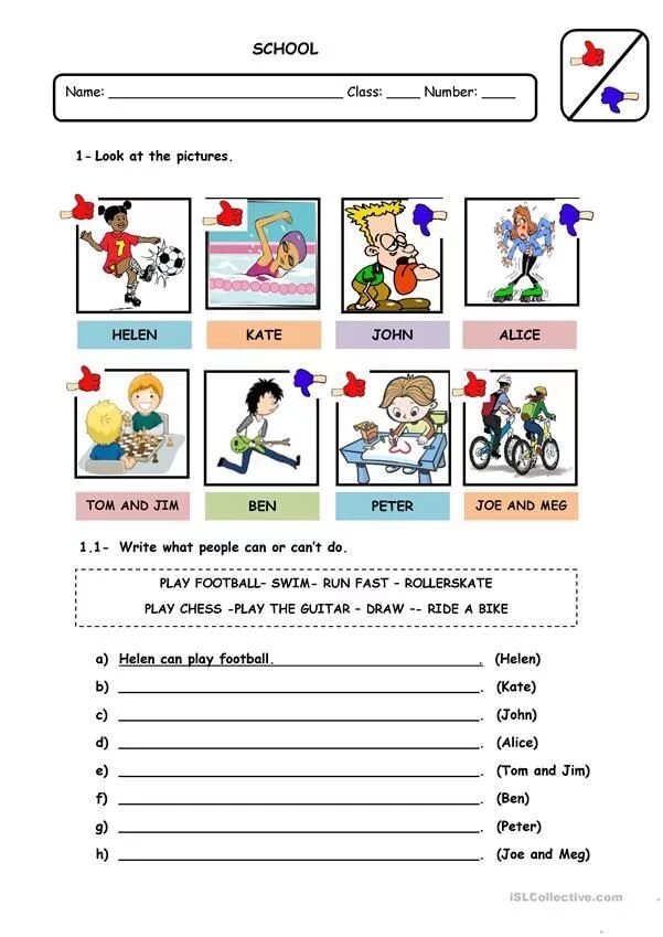 Class exercises