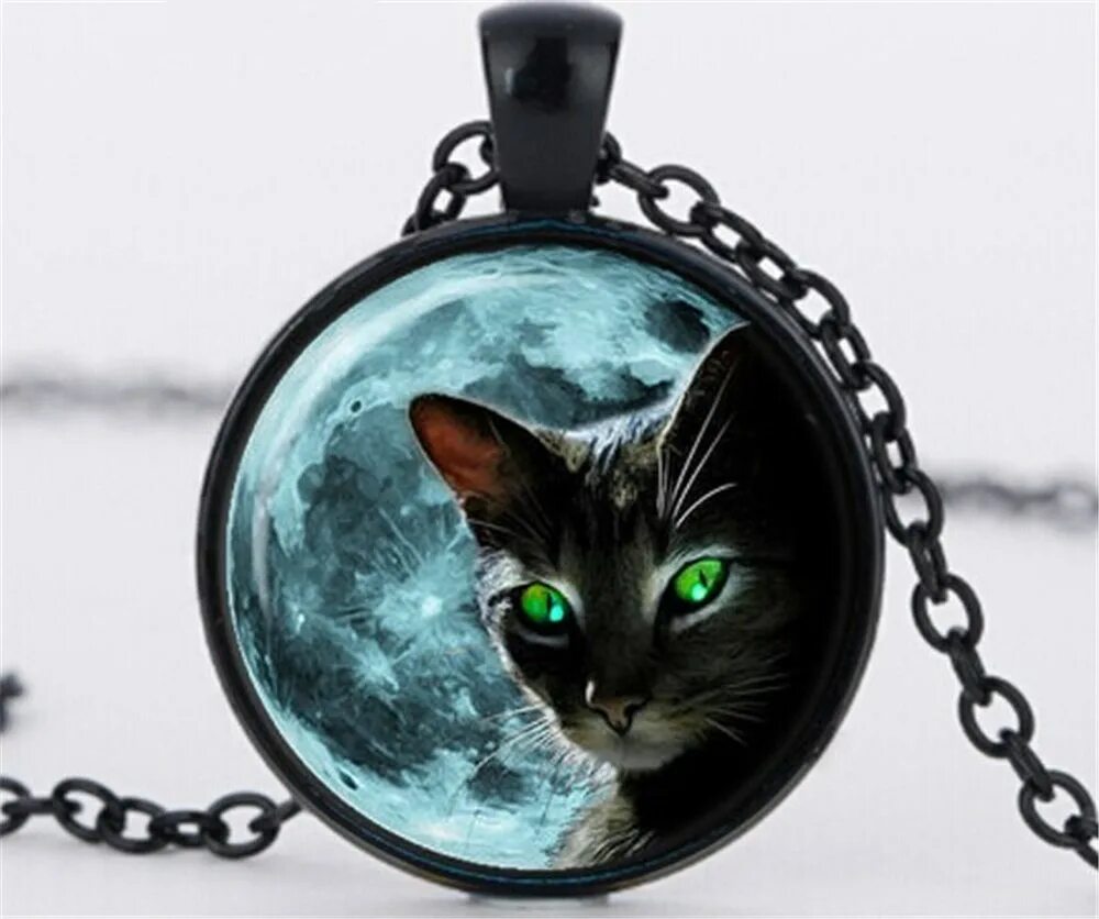Оберег кошка. Кошачий амулет. Кулон кошка. Ожерелье для кошки. Амулет черный кот.
