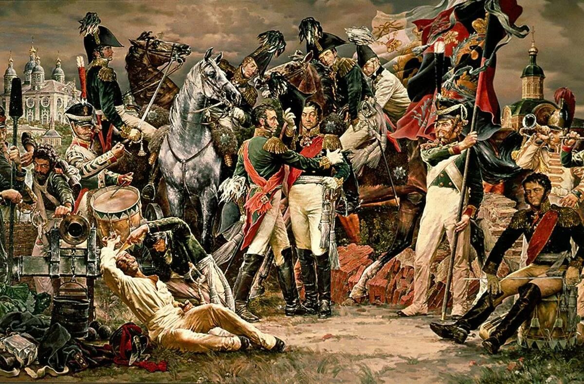 Известные российские сражения. Присекин и клятву верности сдержали. Триумф Наполеона картина.