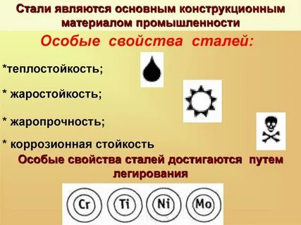 Основные стали