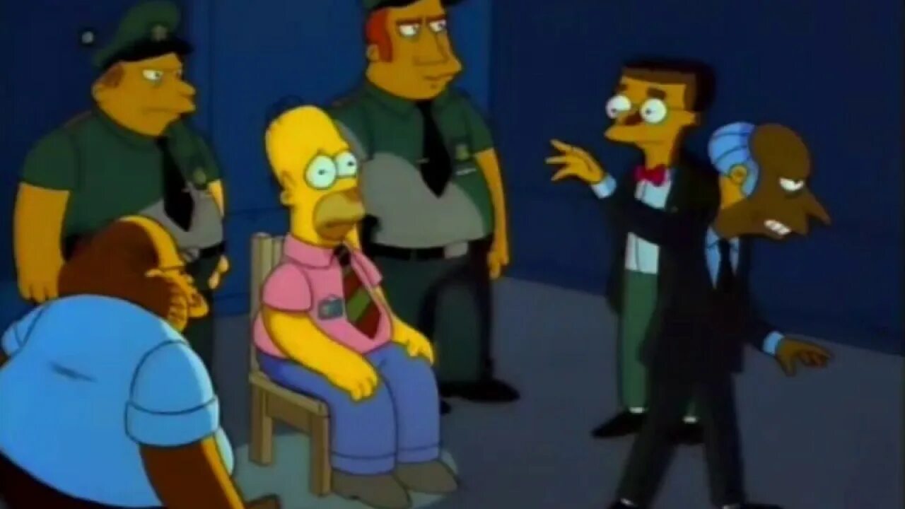 Take him away. Гомер на допросе. Террористы в Симпсонах. Смитерс симпсоны gif.