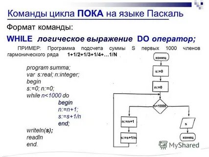 Команда while