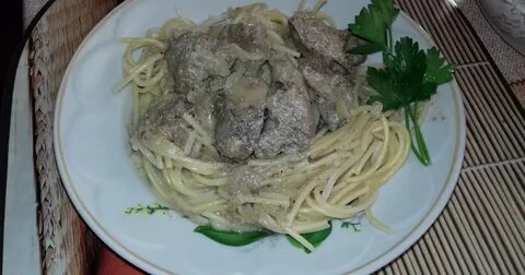 Рецепт куриной печени с макаронами