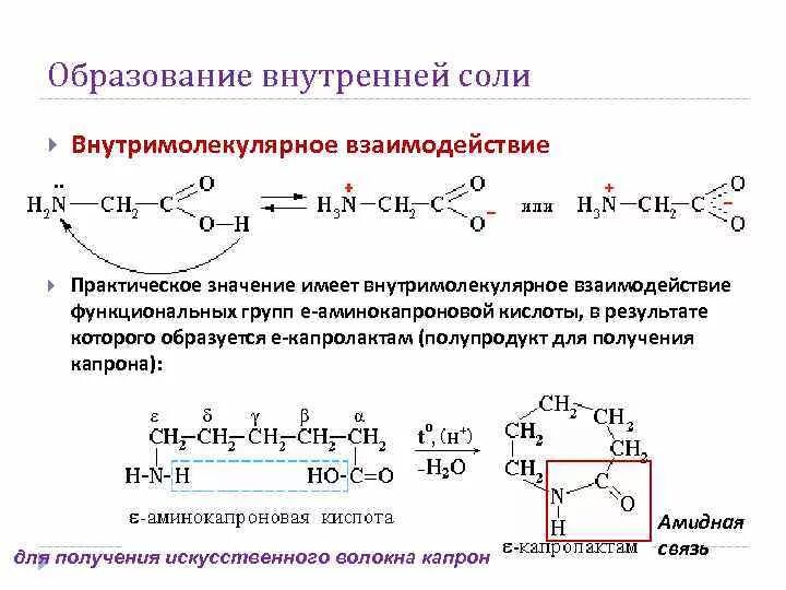 Почему образуются внутренние. Образование внутренней соли аминокислот. Внутримолекулярные взаимодействия аминокислот. Образование внутримолекулярных солей аминокислот. Образование внутренней соли глицина реакция.