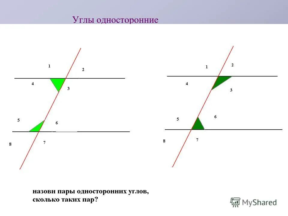 При пересечении двух прямых получается. При пересечении двух прямых получается