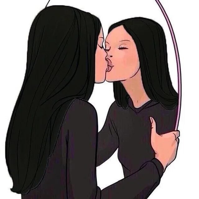 Девушка целует себя в зеркало. Девушка целует свое отражение. Девушка целует себя в зеркало картинка. Видео подруг телеграмм