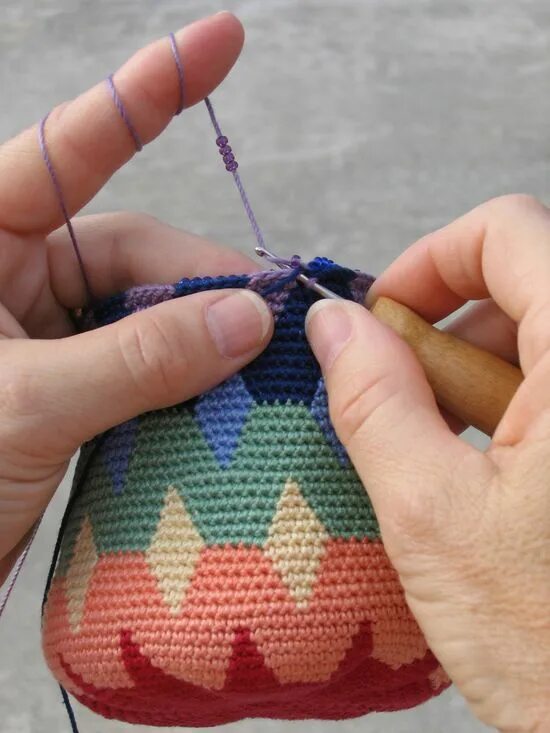 Тунисская техника крючком