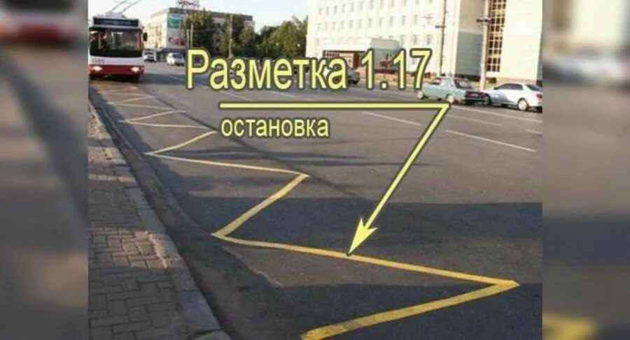 Остановка запрещена такси. Разметка автобусной остановки 1.17. Дорожная разметка 1.17.1. Линия 1.17 дорожной разметки. Разметка 1.17 желтая линия.