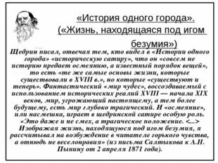 История одного города кратко отрывок