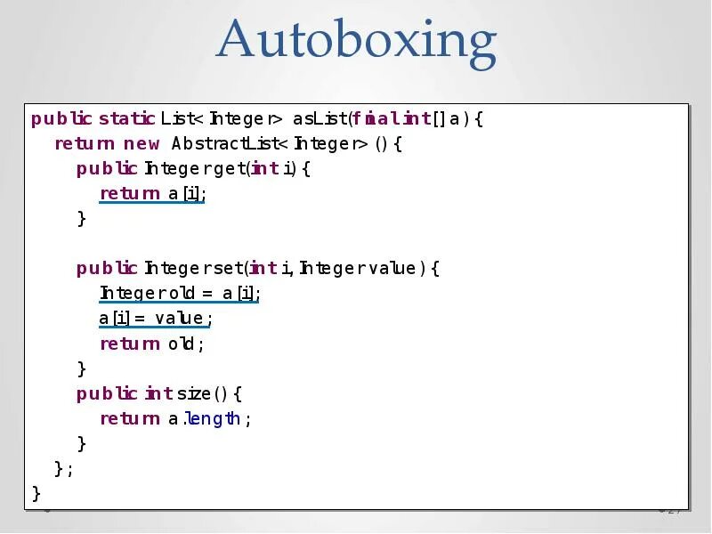 Static list. List list &lt;integer&gt;. public int. autoboxing int. таблица enumeration string примеры.