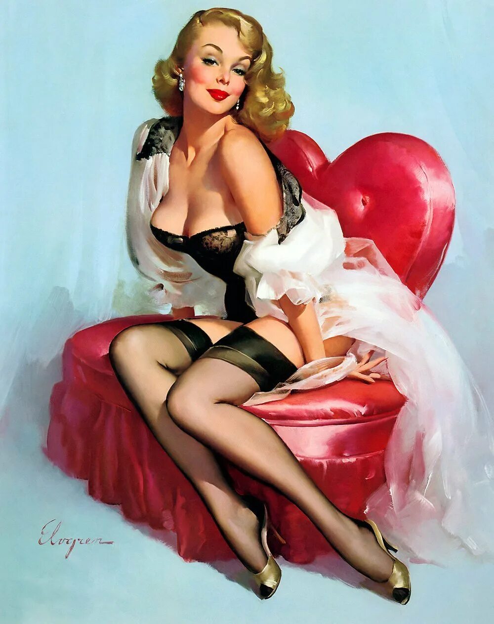 Художник Джил Элвгрен. Художник Джил Элвгрен (Gil Elvgren). Pin-up - художник Джил Элвгрен (Gil Elvgren). Gil Elvgren девушка.