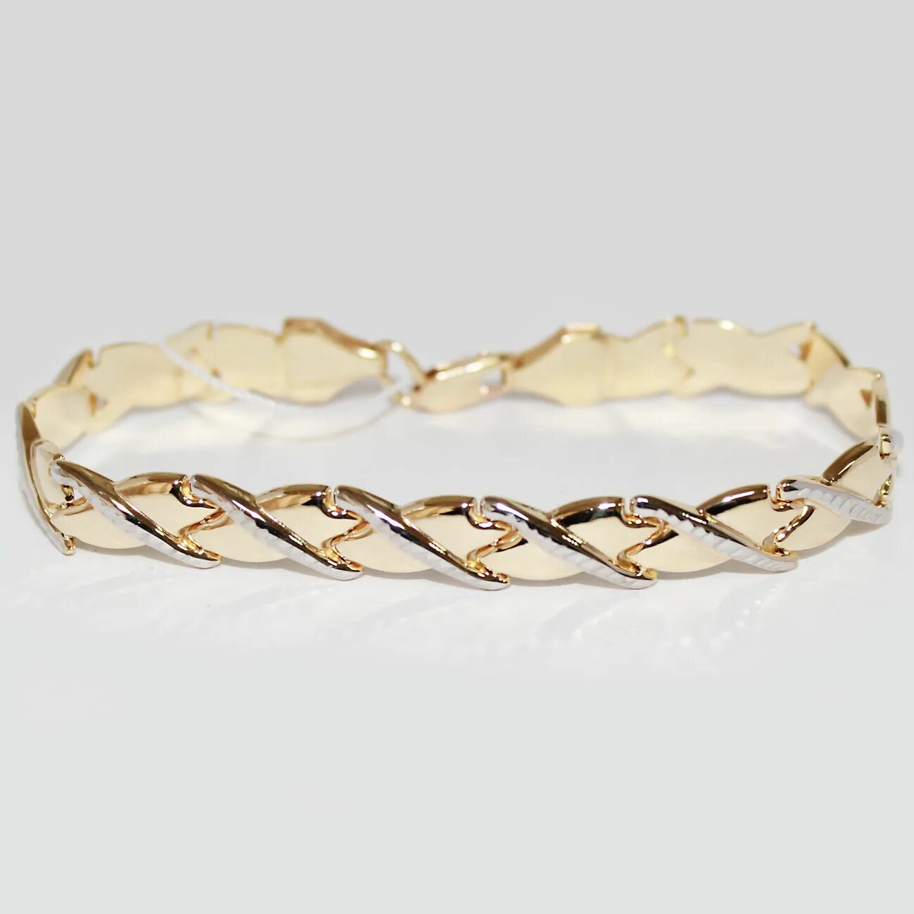 золотой браслет плетение фантазийное тд эстет 01б710475. золото 585 пробы браслет. золотой браслет артикул 4228092101. браслет из красного золота 585 пробы (арт. браслет белое розовое желтое золото.