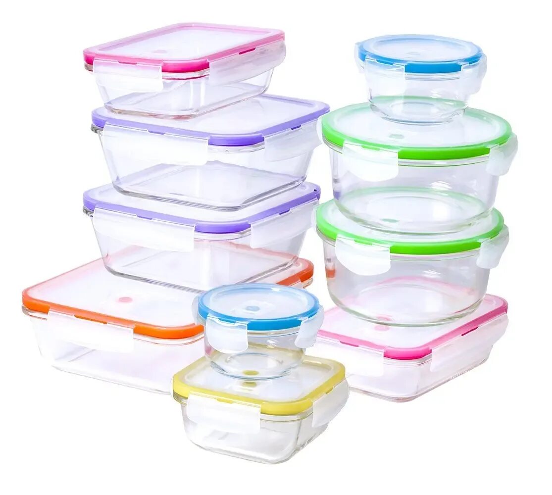 Набор контейнеров food Storage Container Set 6. Контейнеры для еды Авент 6 шт. Стеклянный контейнер Алибаба. Набор стеклянных контейнеров, 10 предметов [CL-7020pk].