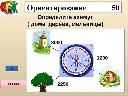 Определите стороны света с помощью компаса