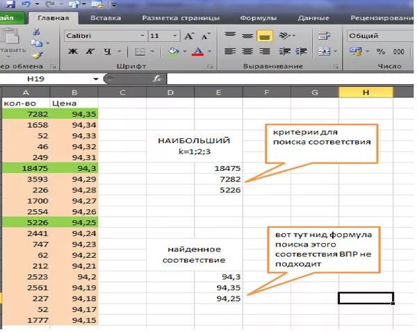 Excel наибольшее значение в столбце