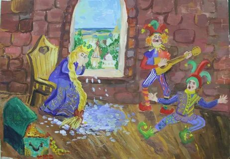 Царевна несмеяна нарисовать