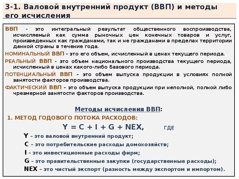 Определите объем национального производства. ВВП при полной занятости. Валовой национальный продукт и методы его исчисления. ВВП И методы его исчисления. Валовый внутренний продукт продукт и методы его.