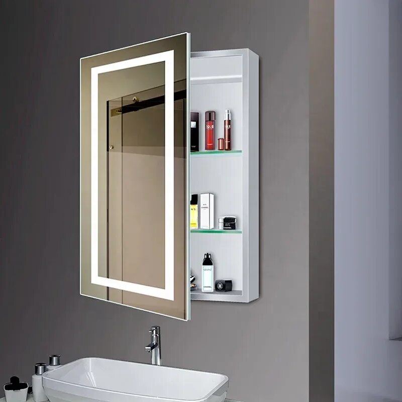 Шкаф зеркало "Дуглас 600" с подсветкой. Шкафчик в ванную с зеркалом. Шкаф в ванную комнату с зеркалом. Шкаф в ванную 70