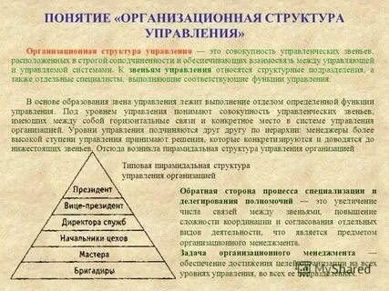 Система управления организацией понятие и определение