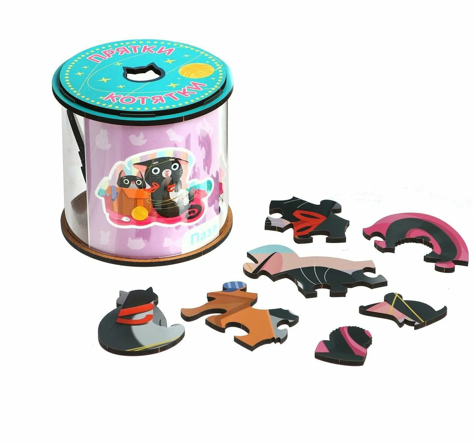 пазлы фигурные таинственная кошка. пазлы прятки. игра прятки с котёнком. Seek cat. Neko seek игрушки.