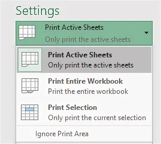 Print selection