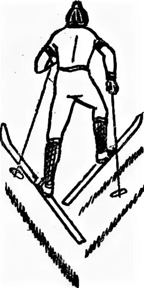 Подъем "елочкой" (рис. 3). Техника подъема в гору елочкой. Техника подъема на лыжах в гору елочкой. Подъем елочкой на лыжах.