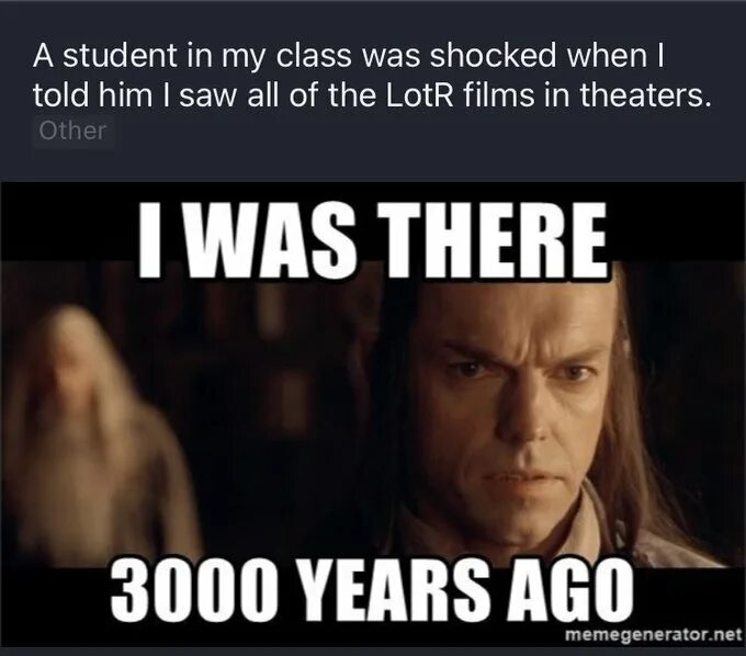 Я там был мед пил. Элронд 3000 лет назад я там был. И я там был мед пиво пил по усам текло. И я там был мед пиво. Я был там на русском.