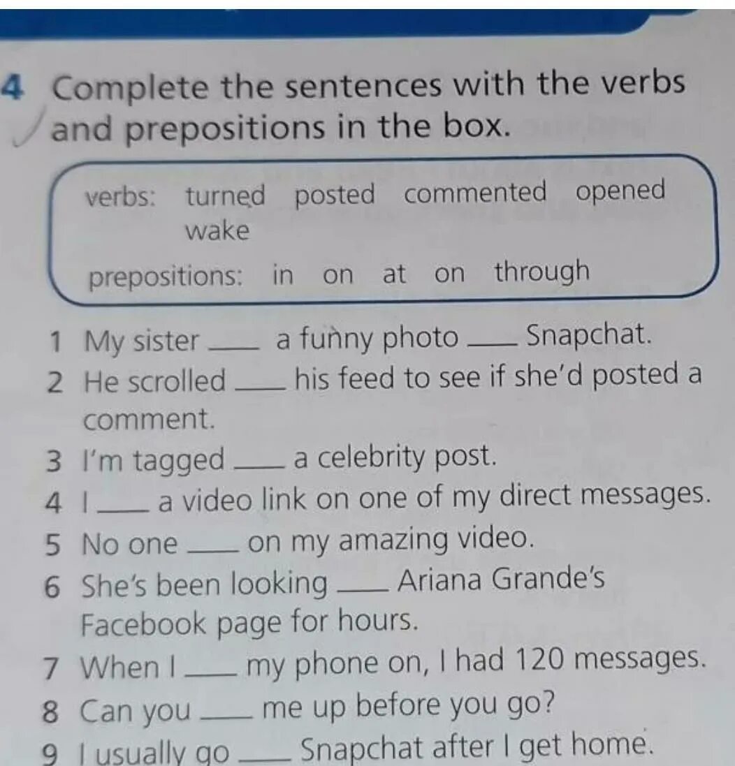 Complete the. Complete the sentences with the. Complete the sentences with the verbs and prepositions in the Boxes. Complete the sentences with the verbs in the Box. Complete the sentences with the verbs from.