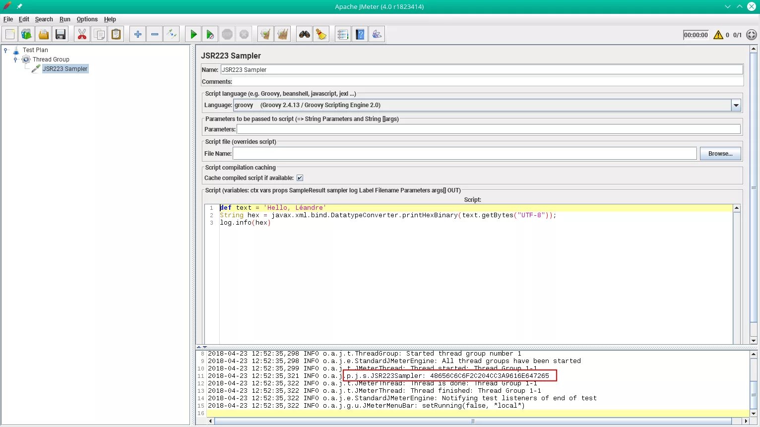 Script parameters