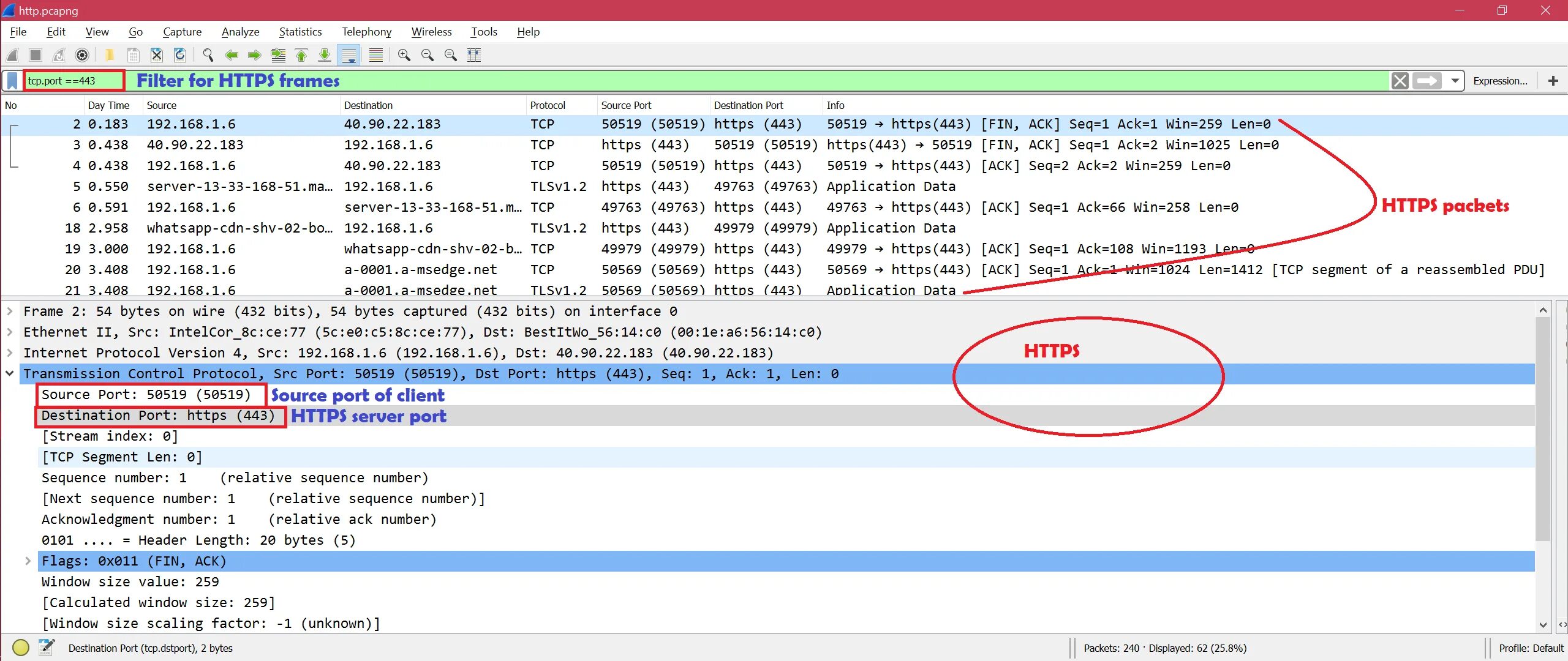 Filter tcp