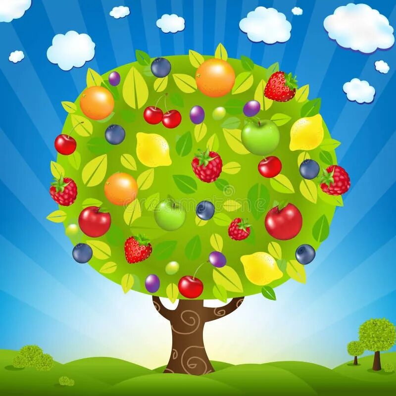 Сказочное конфетное дерево. Чудо дерево с фруктами. Волшебное дерево с фруктами. Дерево с фруктами и малышей. Плоды чудо дерево сканворд 5