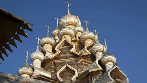 Купола преображенской церкви кижи