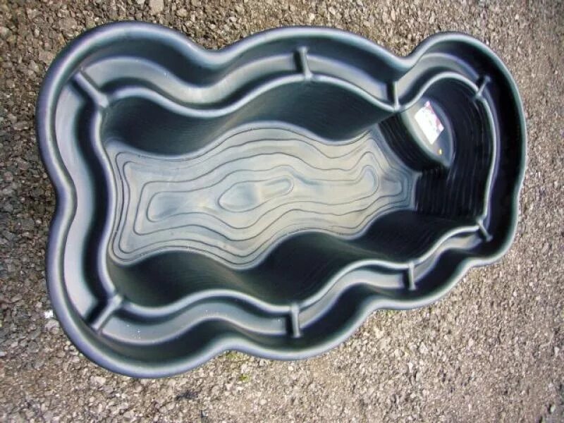 селигер1100чер. прудик на даче. пруд садовый пластиковый черный 440 (2100 x 1260 x 450). большие формы для пруда. искусственный пруд с биоплато.