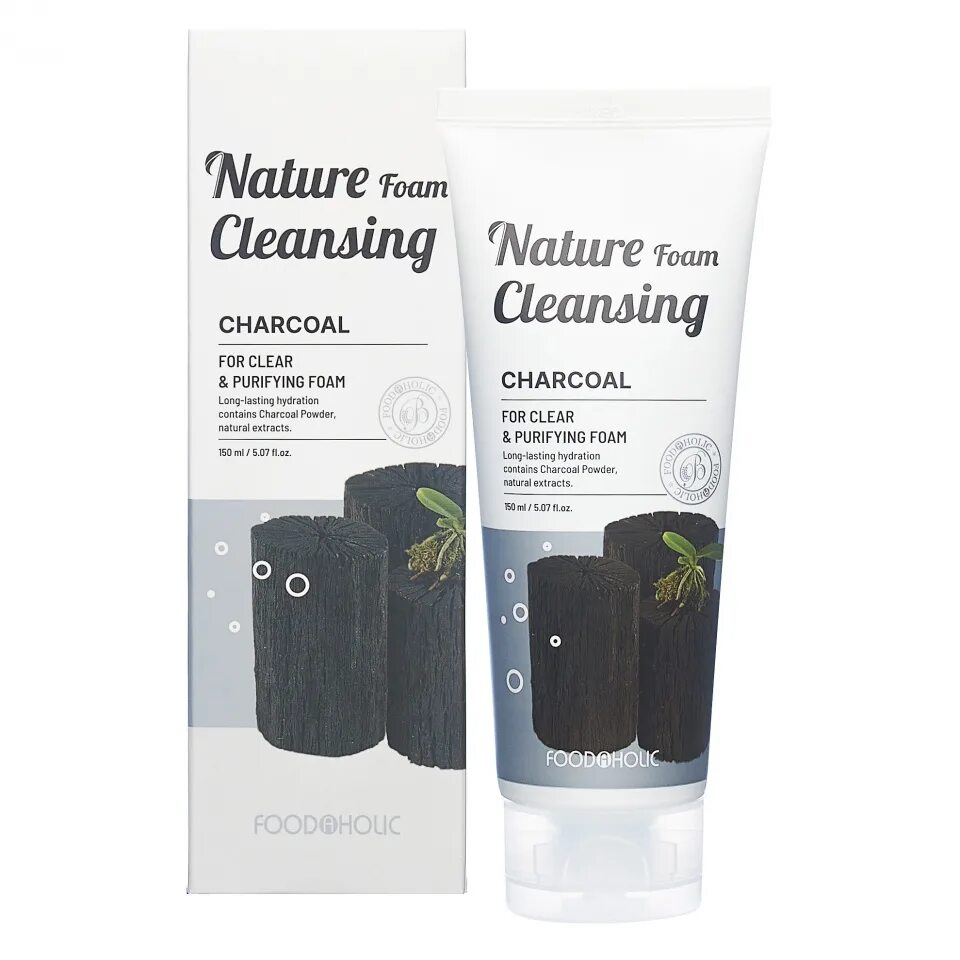 Cleansing charcoal. FOODAHOLIC nature Foam Cleansing Charcoal 150мл. FOODAHOLIC nature Foam Cleansing Aloe 150мл. FOODAHOLIC, пенка для лица FOODAHOLIC nature Foam Cleansing Charcoal, 150 мл. 3w Clinic пенка для умывания с древесным углем.