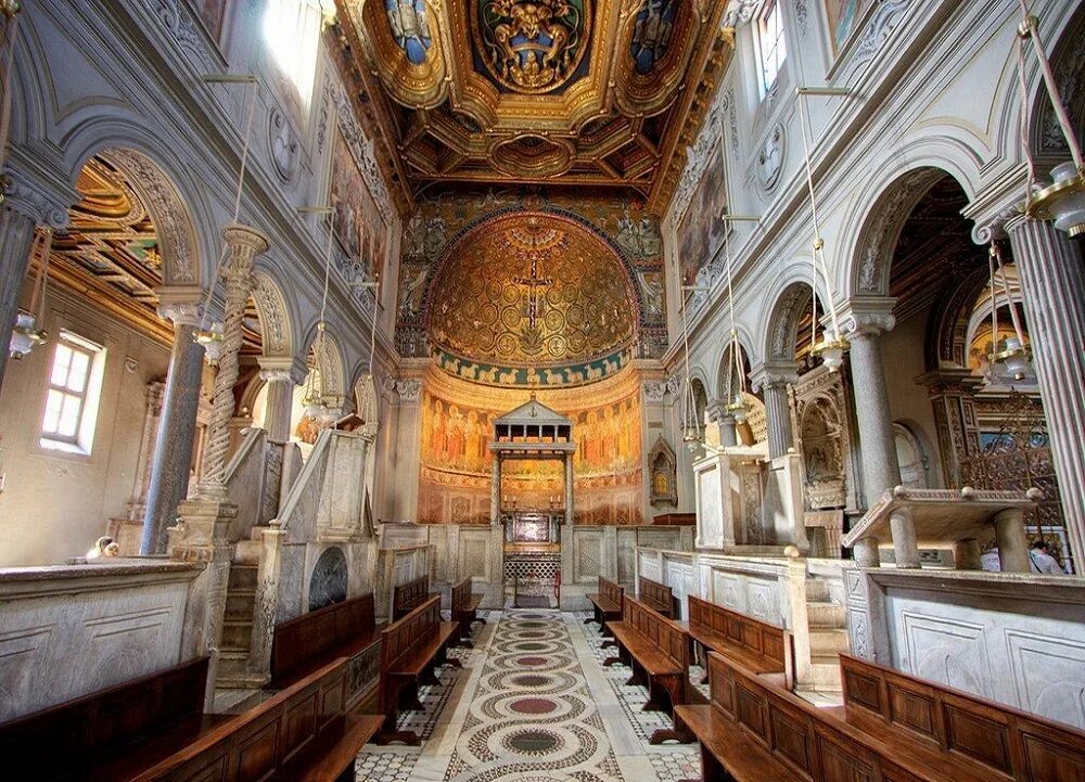 Церковь Сан Клементе в Риме. Базилика Святого Климента в Риме. Церковь Святого Климента в Риме. Церковь Сан Клементе (392 г.).