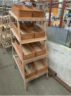 Деревянные стеллажи для овощей