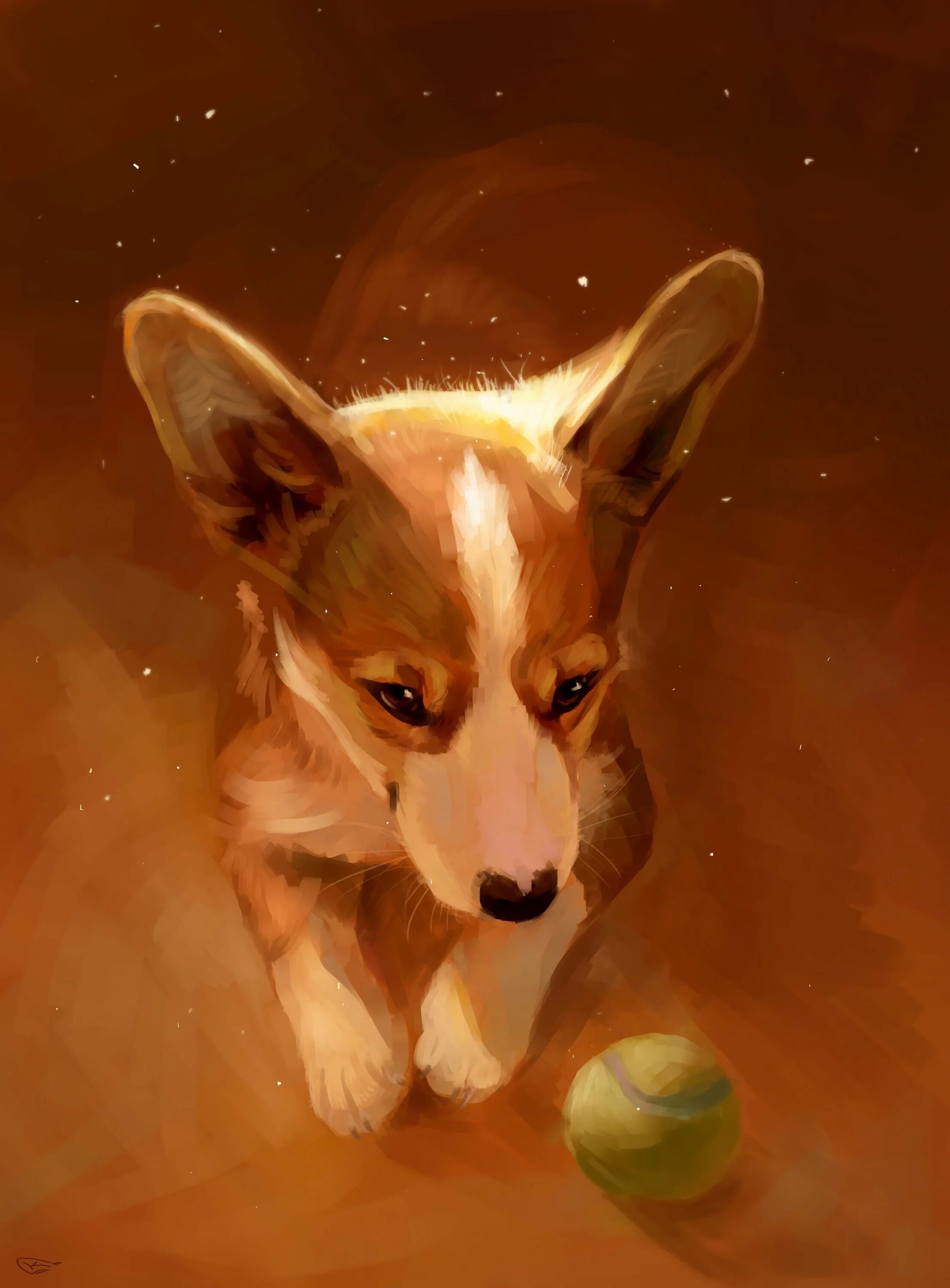 Ярчук пес. Фэнтези животные. Золотистый ретривер. Щенок арт. Красивые арты собак.